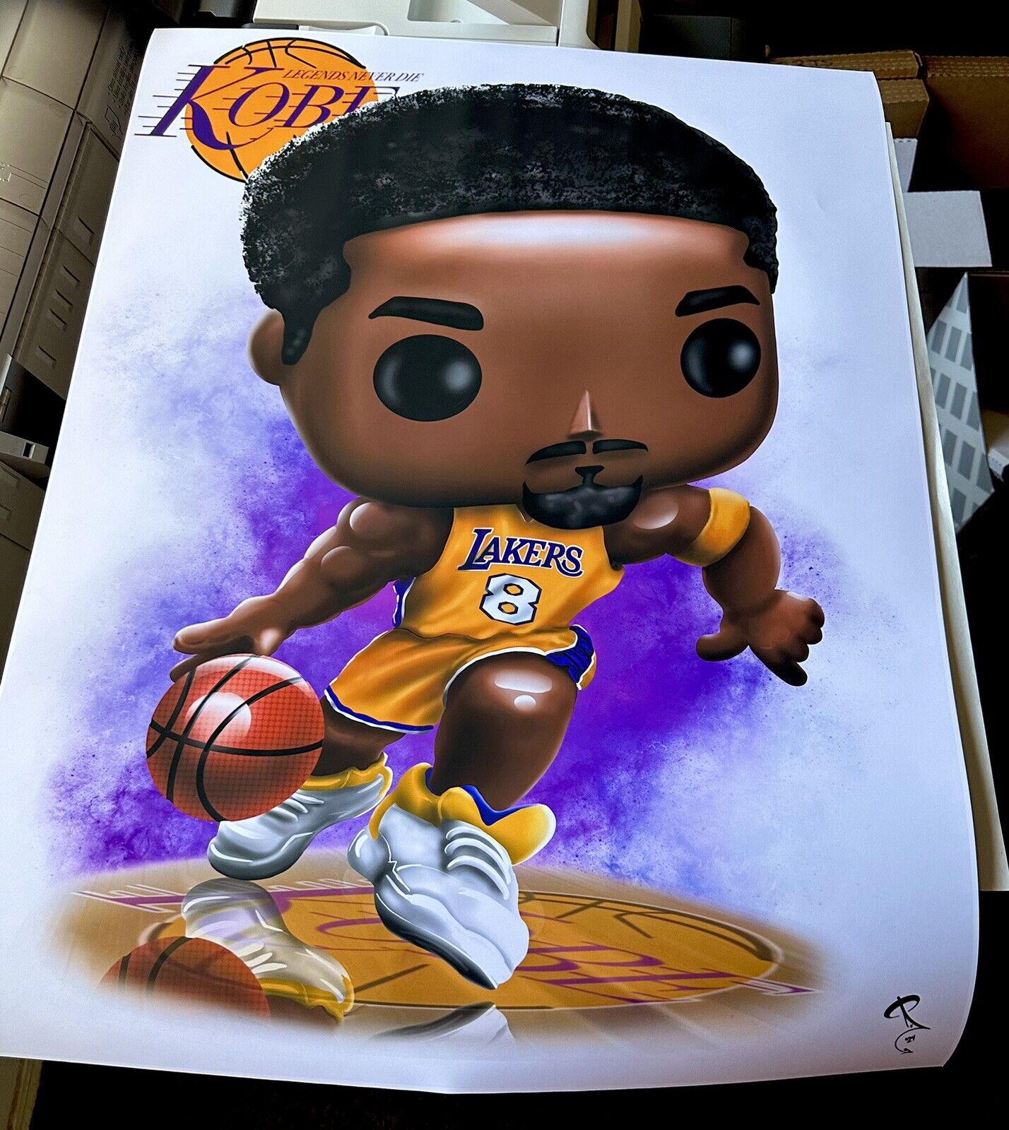 Kobe Bryant Legends Never Die Los Angeles Lakers 19x24 funko Style POSTER