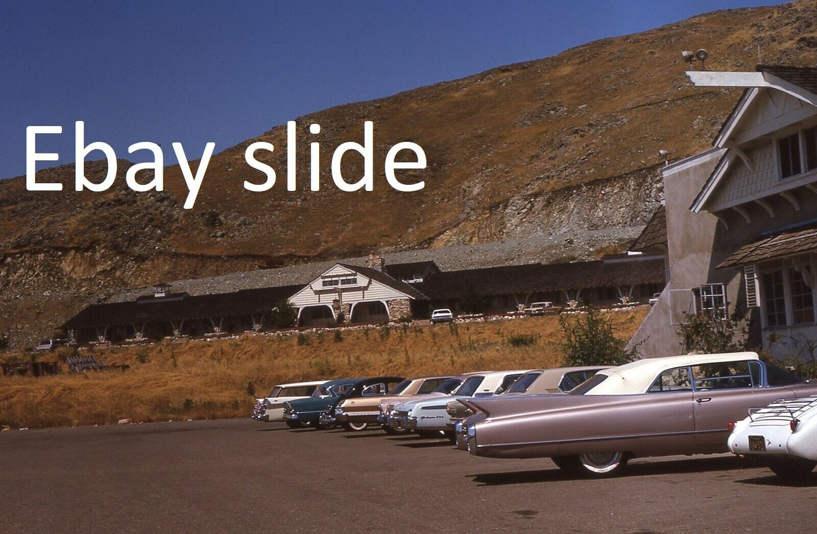 5 orig 1963 35mm Kodachrome slides - Madonna Inn scenes, San Luis Obispo, CA