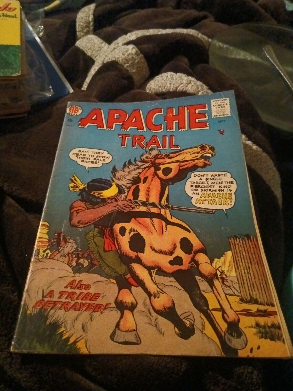 APACHE TRAIL #1 1958 STEINWAY COMICS DON HECK ART  WEST America's best comics 
