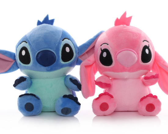 2PCS/SET New Disney Stitch & Angel Soft Plush Stuffed Toys Dolls Gifts 8\