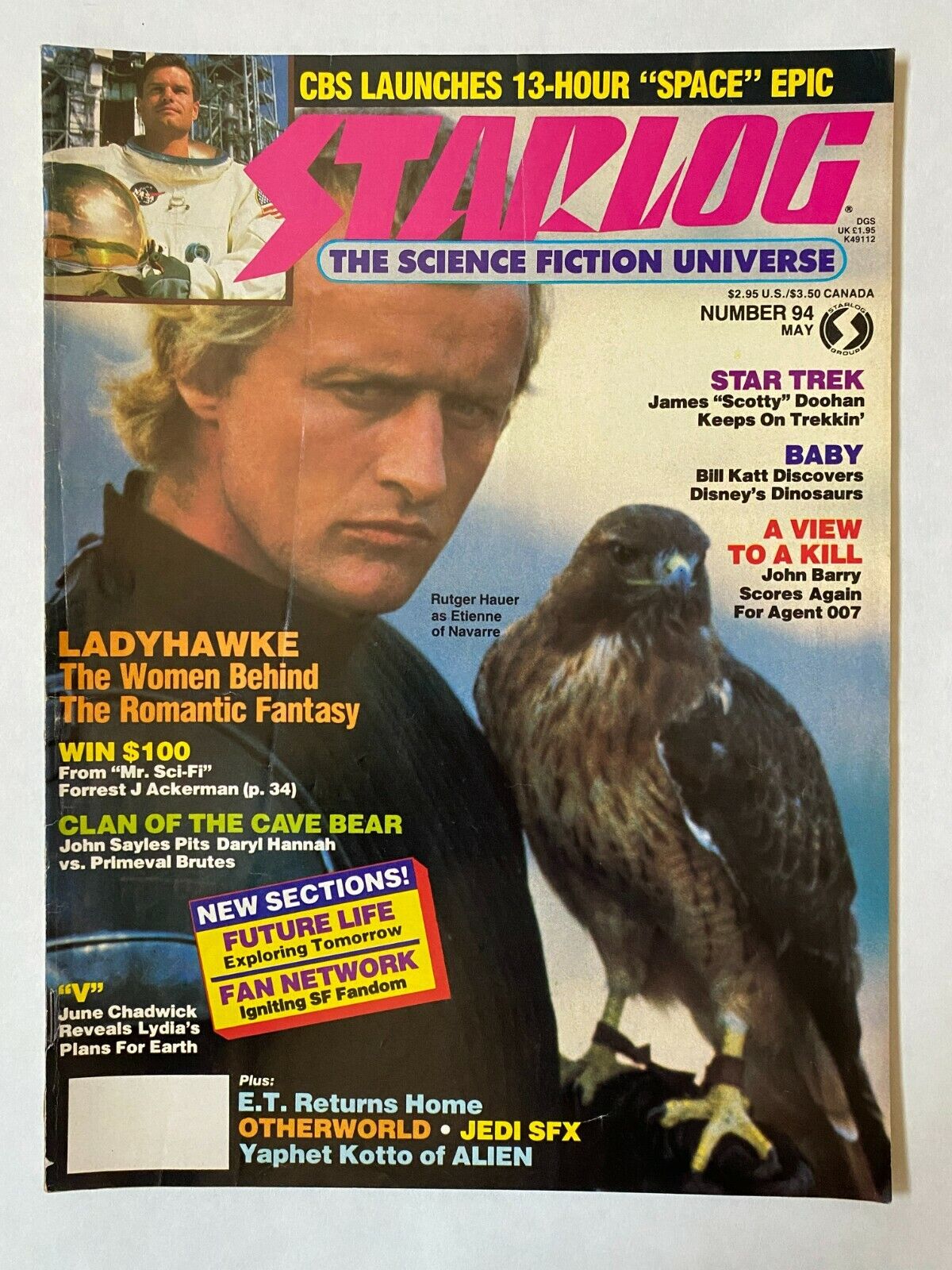 STARLOG #94 - 1985 May Featuring Ladyhawke On Cover VINTAGE