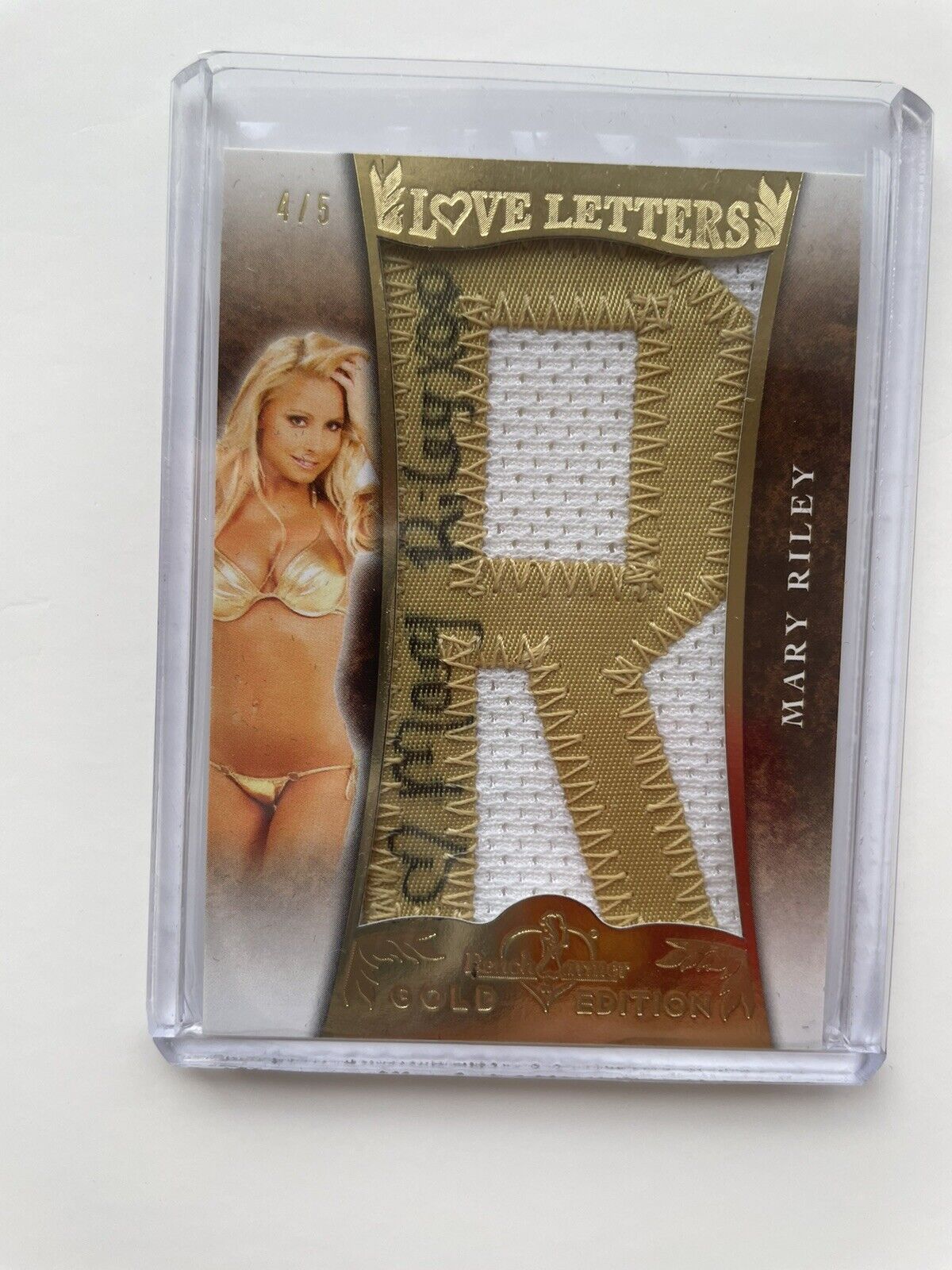 Mary Riley Bench Warmer  Autograph Letters R Card 4/5