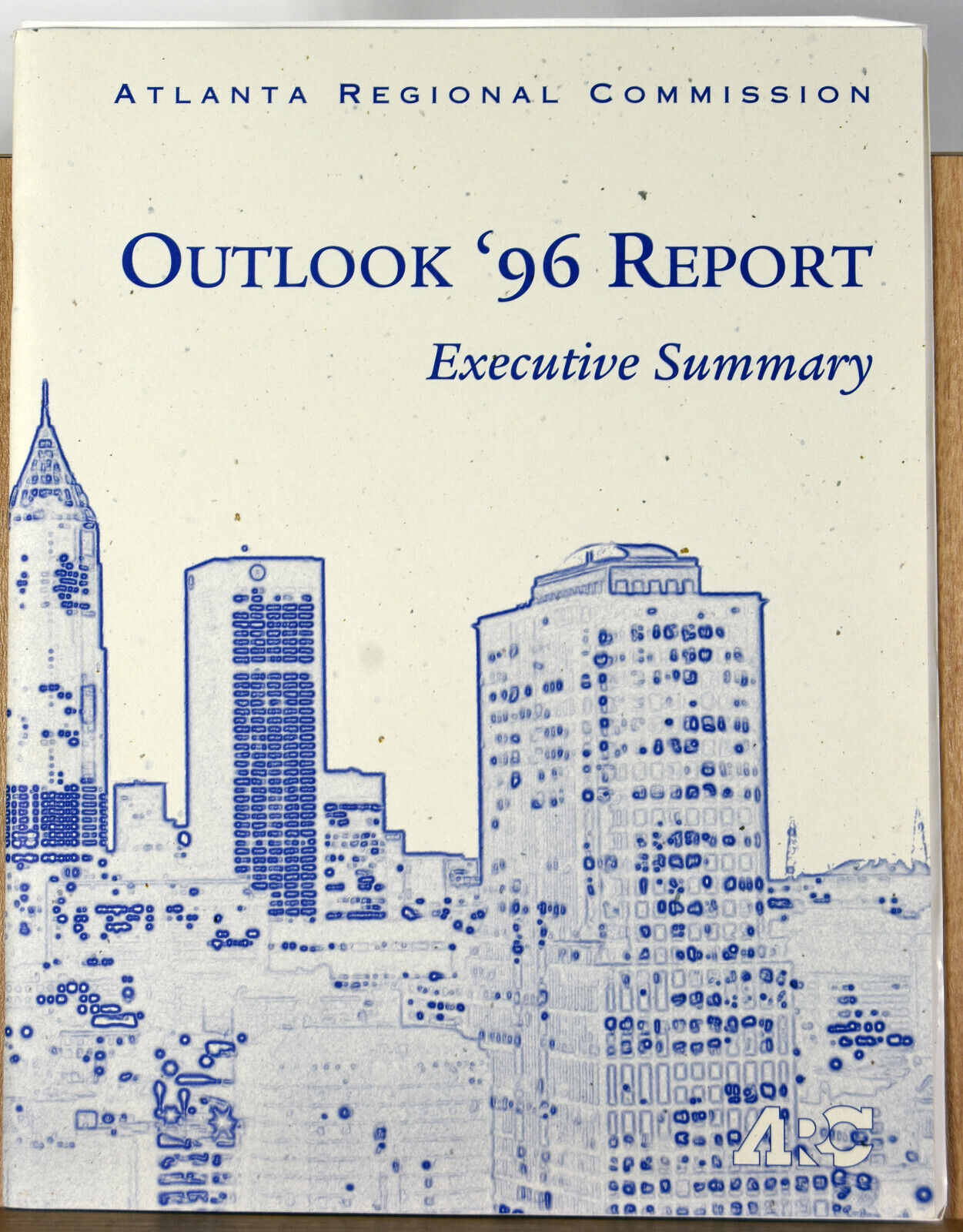 1996 Booklet Outlook Report Atlanta Regional Commission Housing Employment