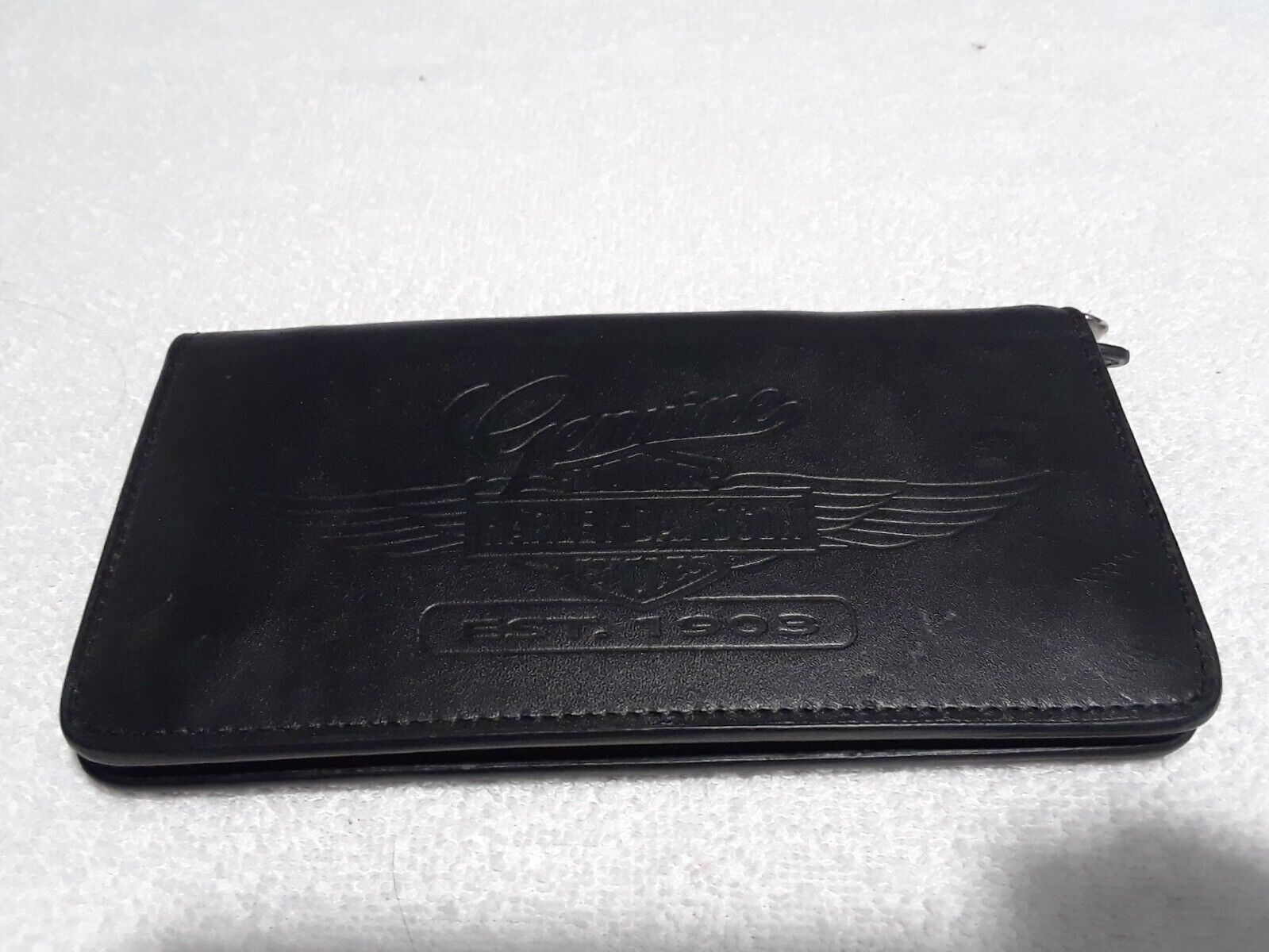 Harley-Davidson Men\'s Black Genuine Leather Biker Wallet 