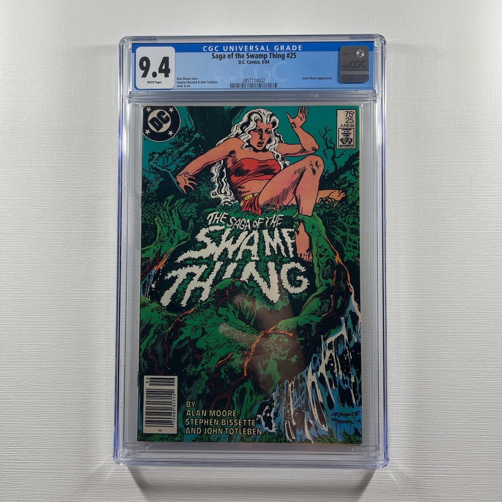 DC Comics Saga of the Swamp Thing #25 News Stand CGC 9.4 (1st Cameo Constantine)