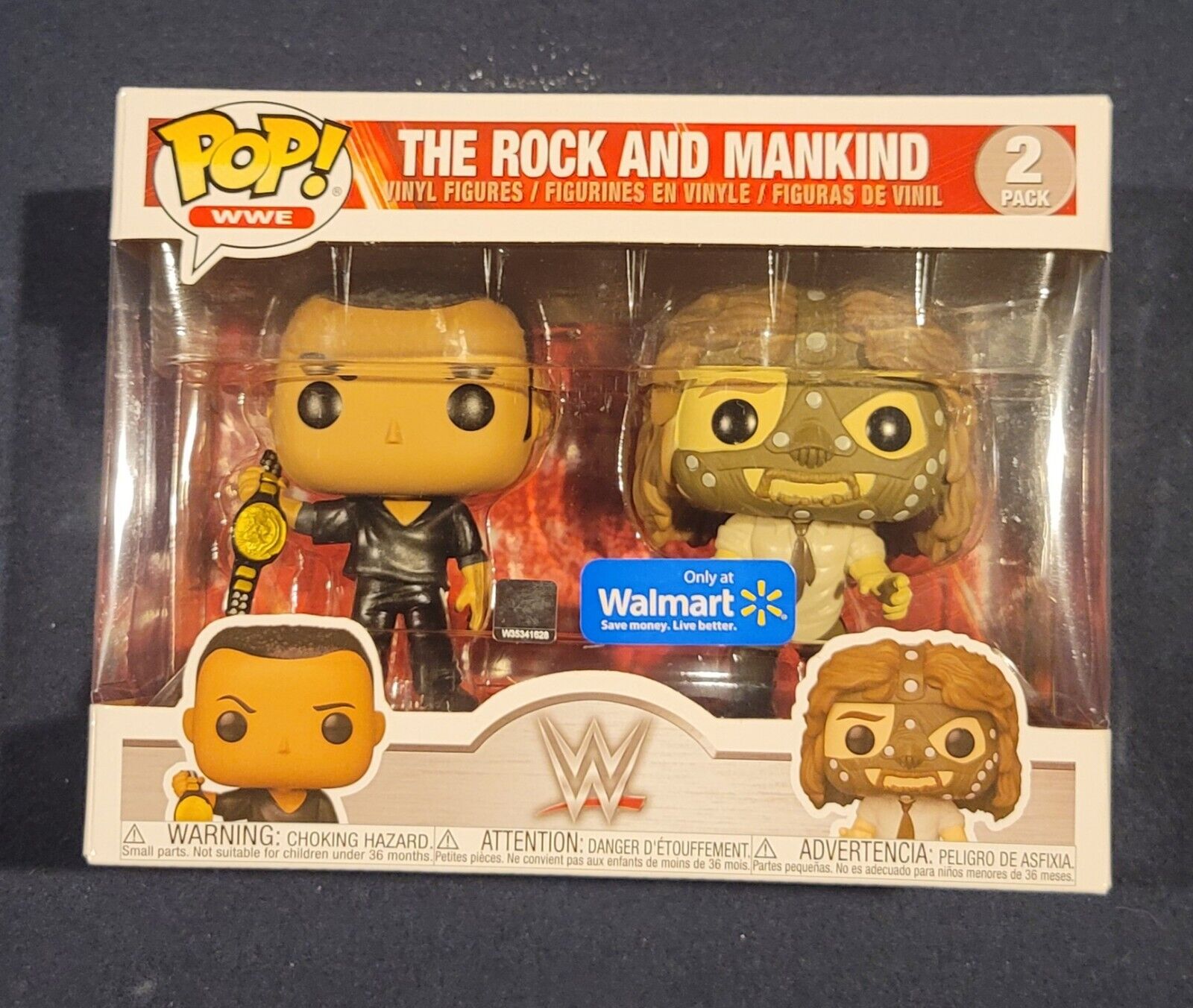 Funko Pop Vinyl: WWE - The Rock vs. Mankind (Metallic) - 2 Pack - Walmart (WMT)