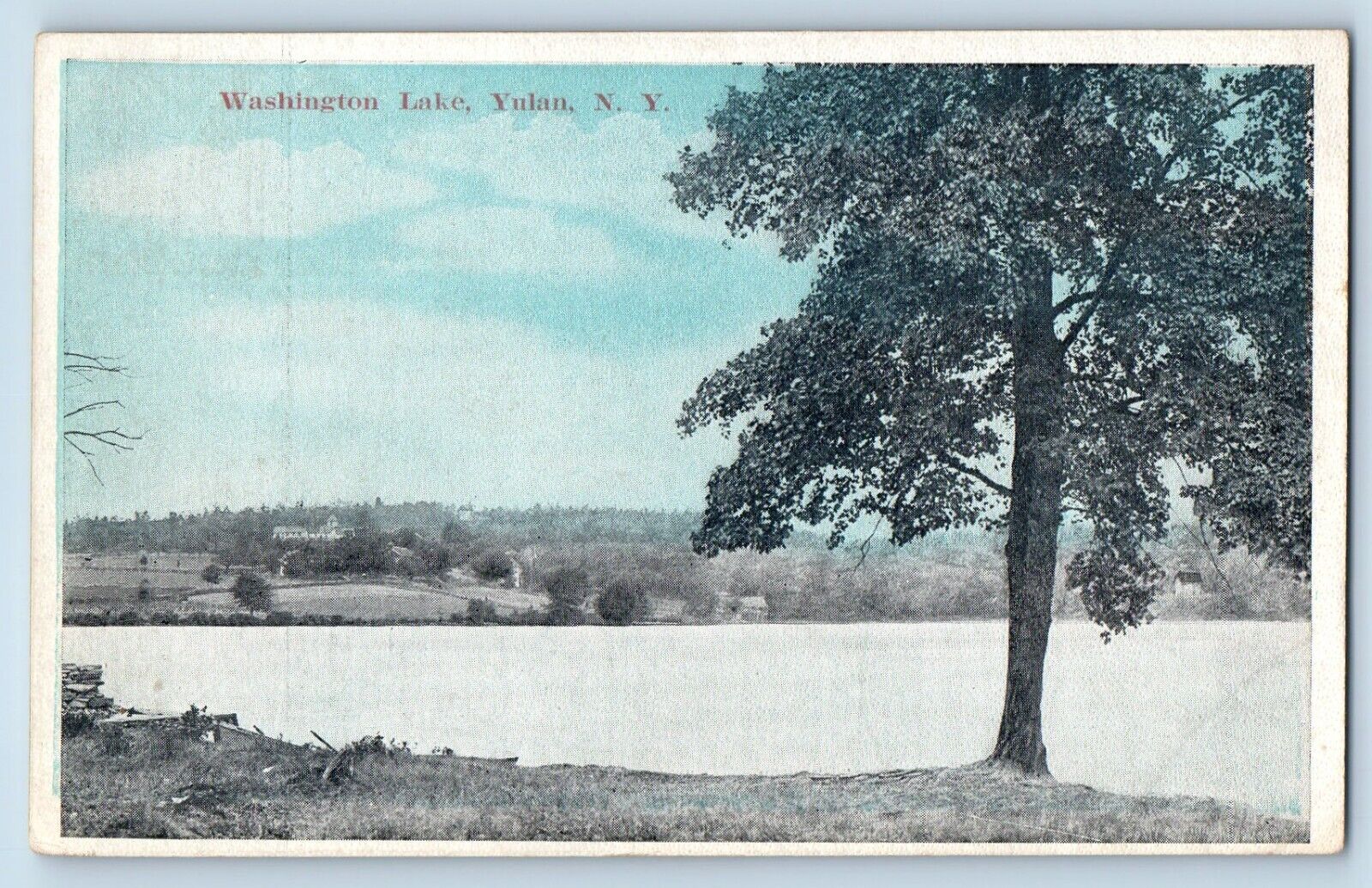 Yulan New York NY Postcard Washington Lake Exterior View c1921 Vintage Antique