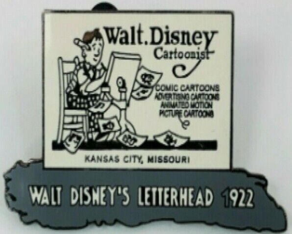 Disney Pin 5120 WDW 100 Years of Magic Countdown #1 1922 Walt\'s Letterhead LE