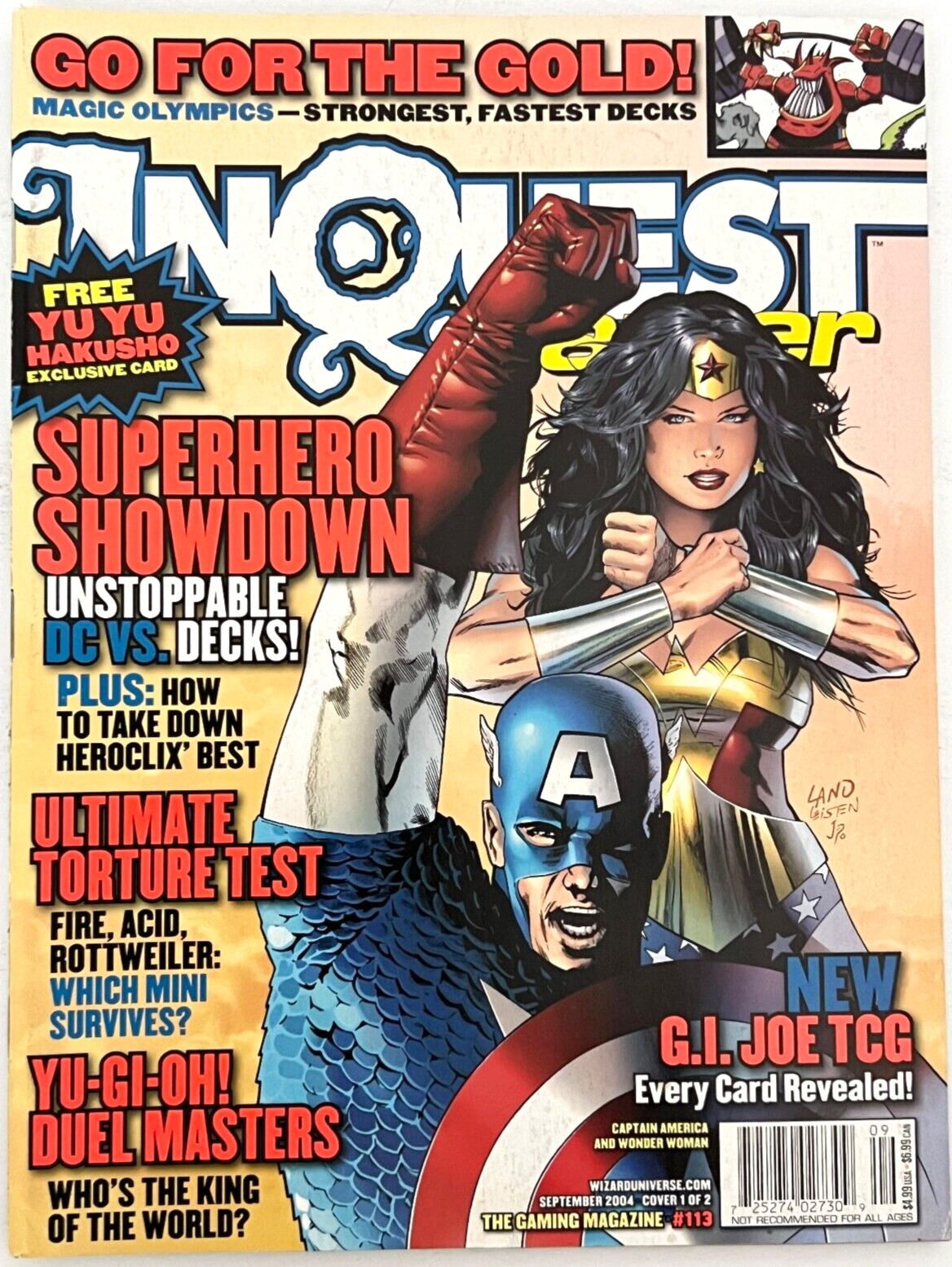 Inquest Gamer Magazine #113 Superhero Showdown DC Origins GI Joe September 2004