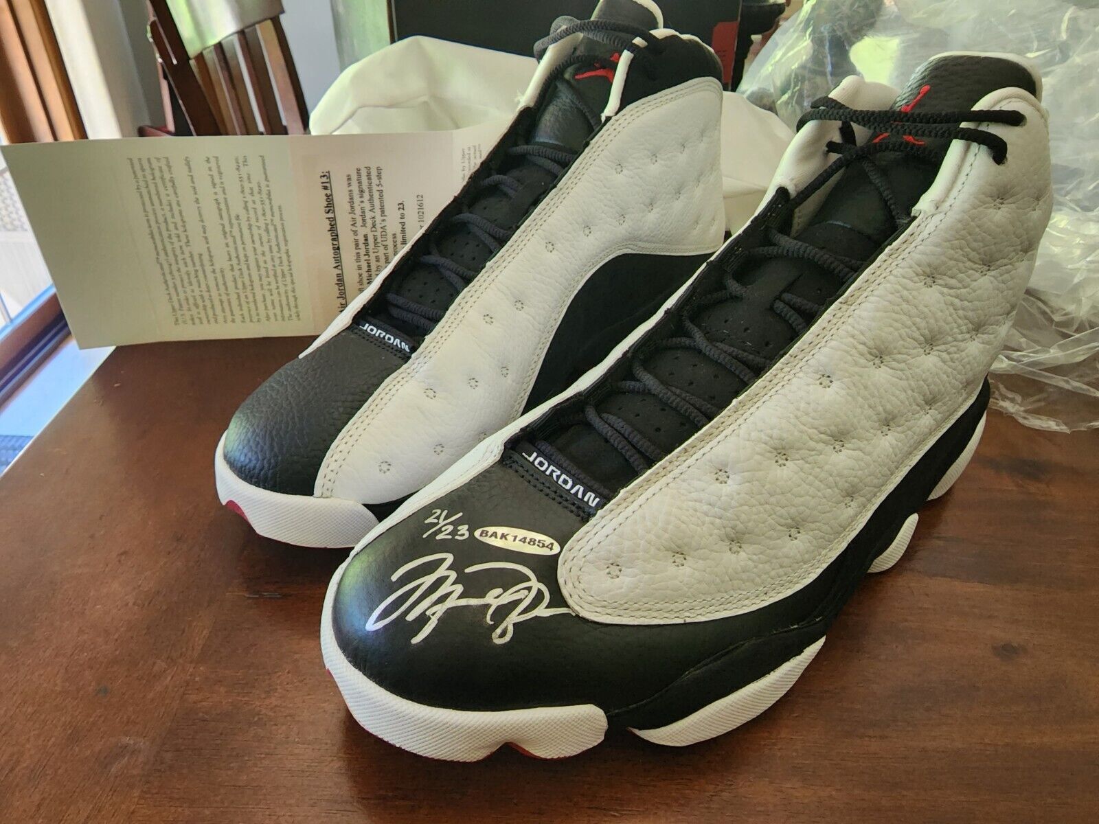 Nike Signed Michael Jordan 13 XIII Shoes Size 13 Upper Deck COA Autographed UDA