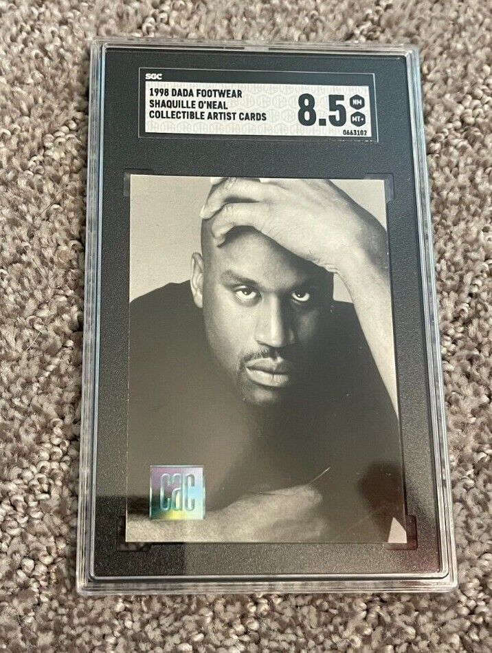 1998 Dada Footwear Shaquille O\'Neal Collectible Artist Cards SGC 8.5