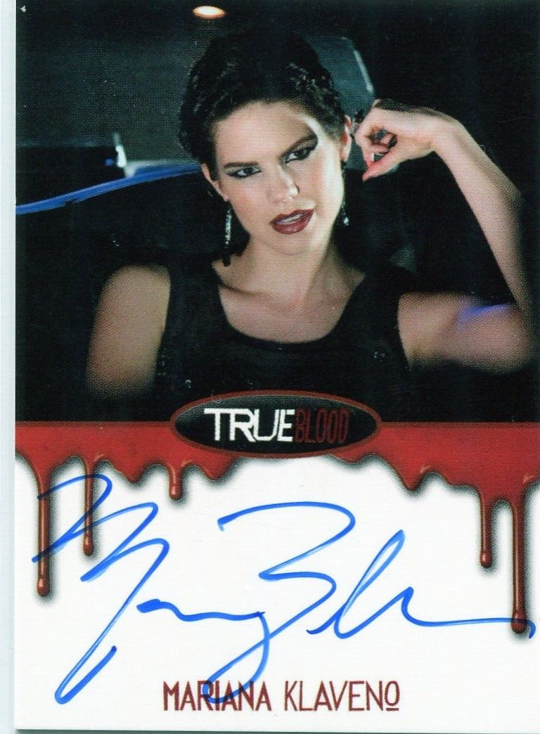2012 True Blood Autograph Card ** Mariana Klaveno ** Rittenhouse NM