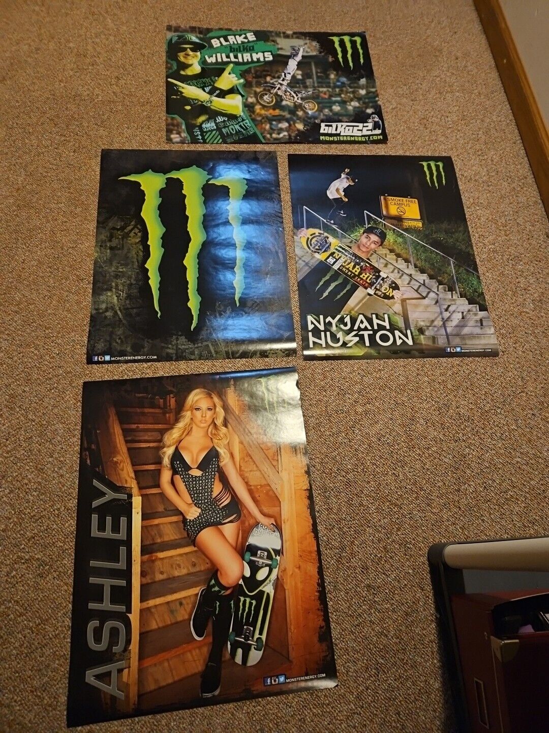 4ct Monster Energy Posters, Blake BILKO Willia, Ashley, Nyjah Huston, Make Offer