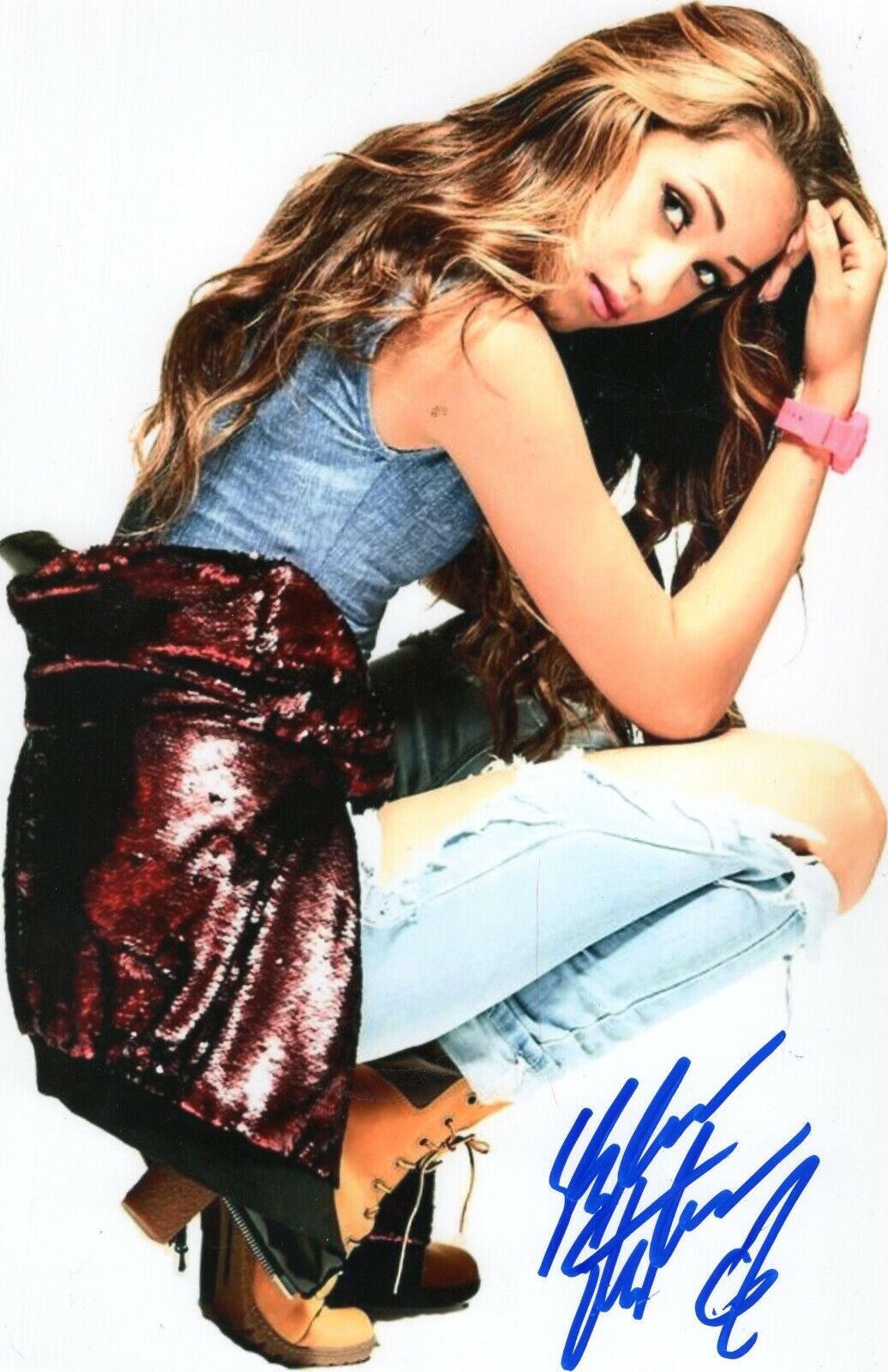 NEW MUSIC STAR SKYLAR STECKER SIGNED 8X10 PHOTO W/COA ONLY WANT YOU
