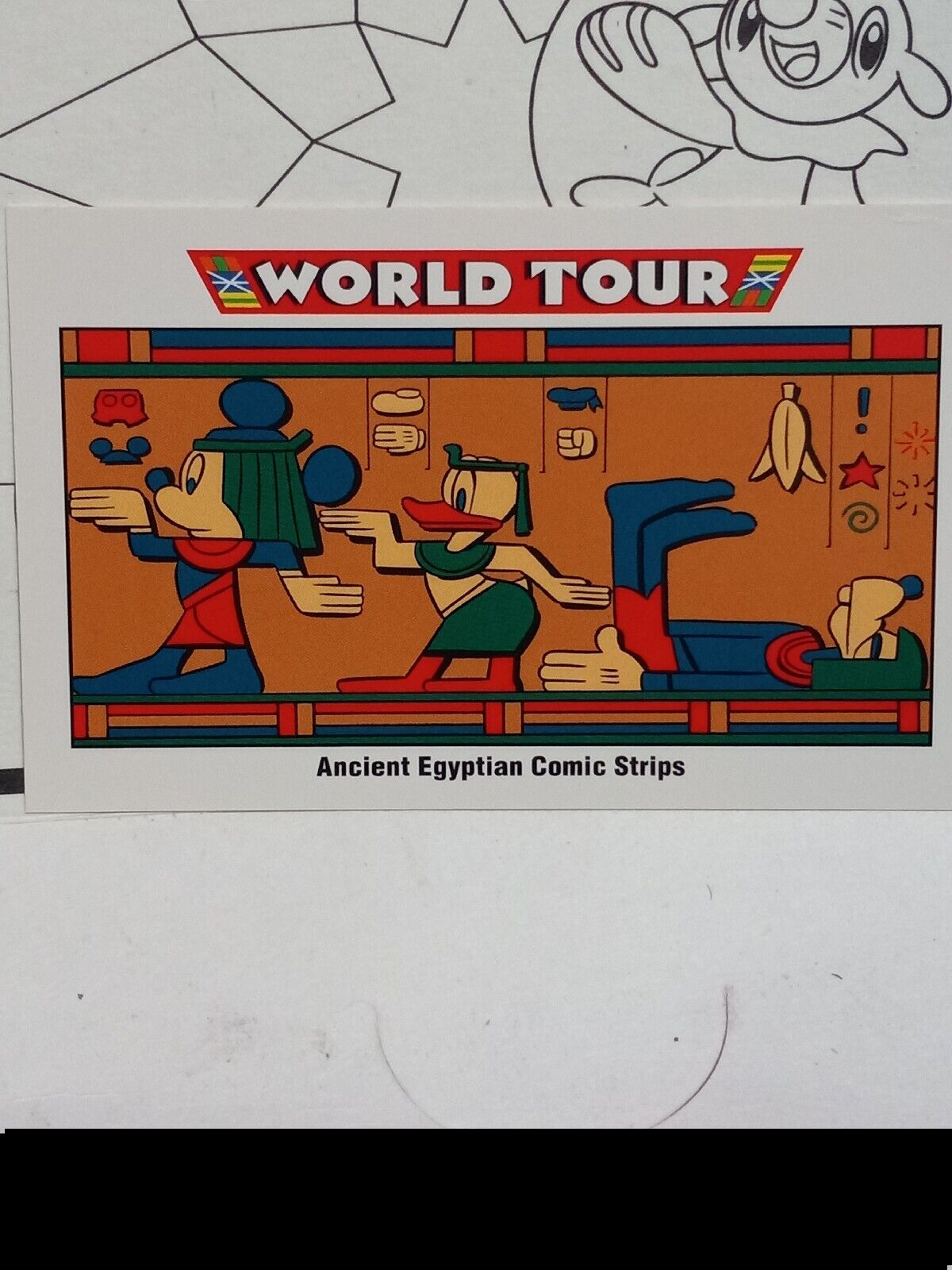 1992 Impel Disney Mickey\'s World Tour Egypt - Ancient Egyptian Comic Strips #186