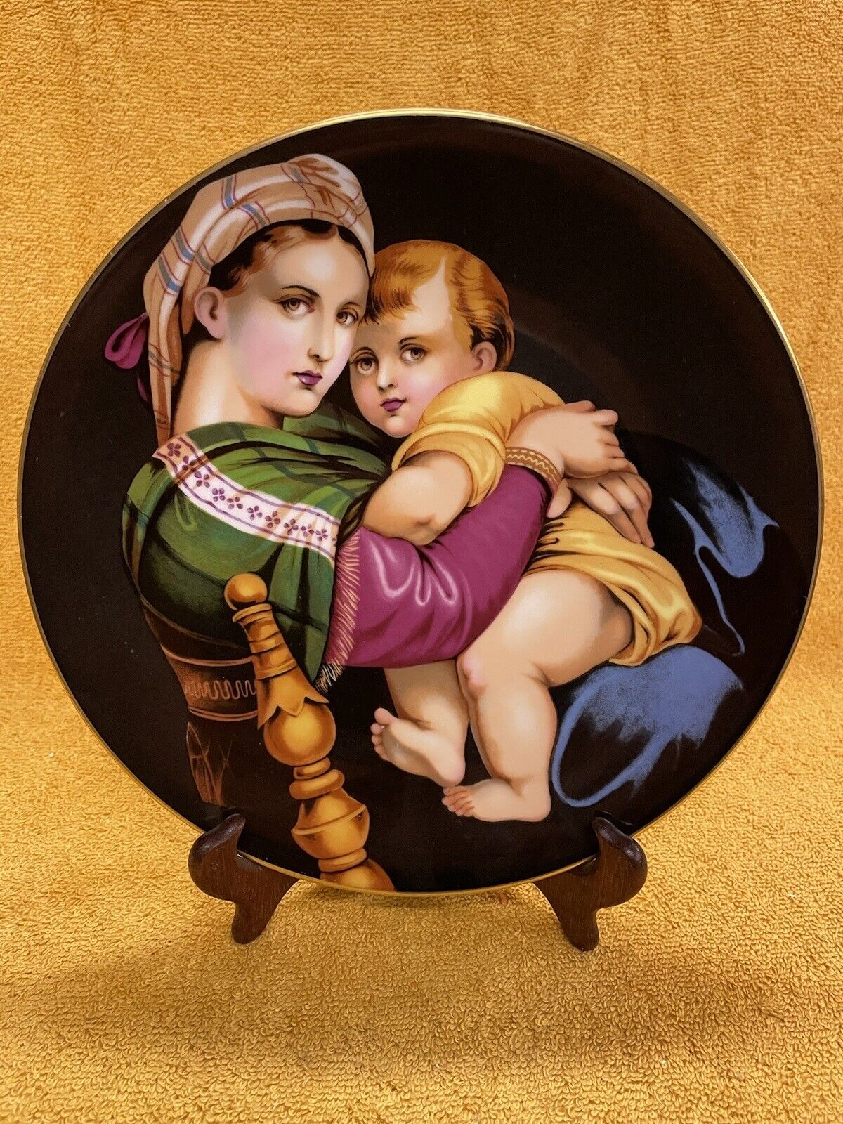 Limoge France 1972 Madonna and Child by Raphael 10