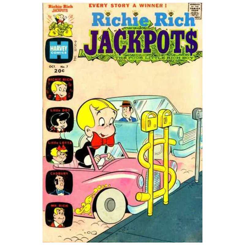 Richie Rich Jackpots #7 in Very Good minus condition. Harvey comics [e\