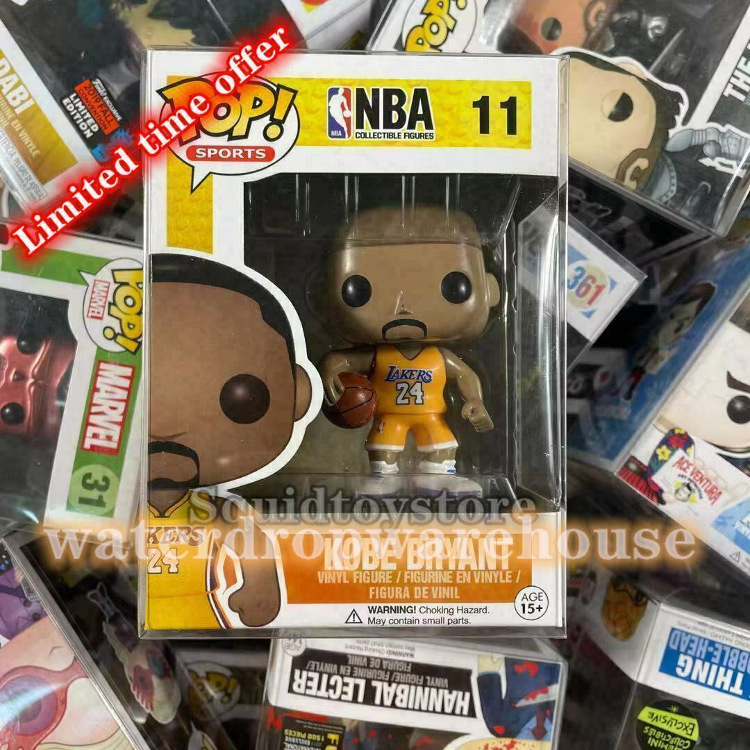 Funko Pop！Kobe Bryant #11 Yellow Jersey Retired Vaulted “MINT” - W/Protector New