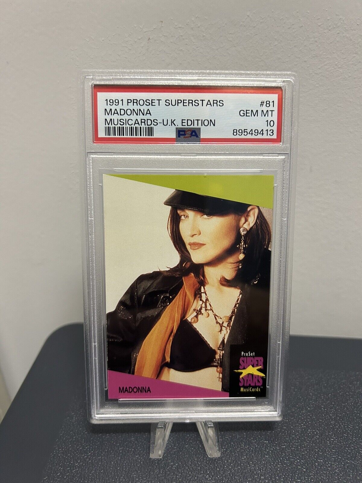 1991 Pro Set Superstars #81 Madonna Musicards UK Edition PSA 10 Gem Mint POP 6