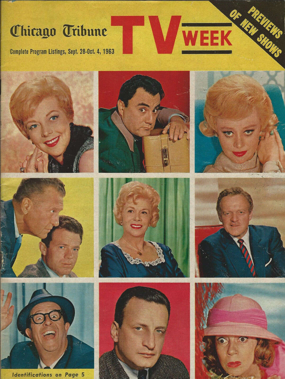 RARE 1963 FALL PREVIEW TV WEEK GUIDE MAGAZINE REGIONAL MANY NEW SHOWS 
