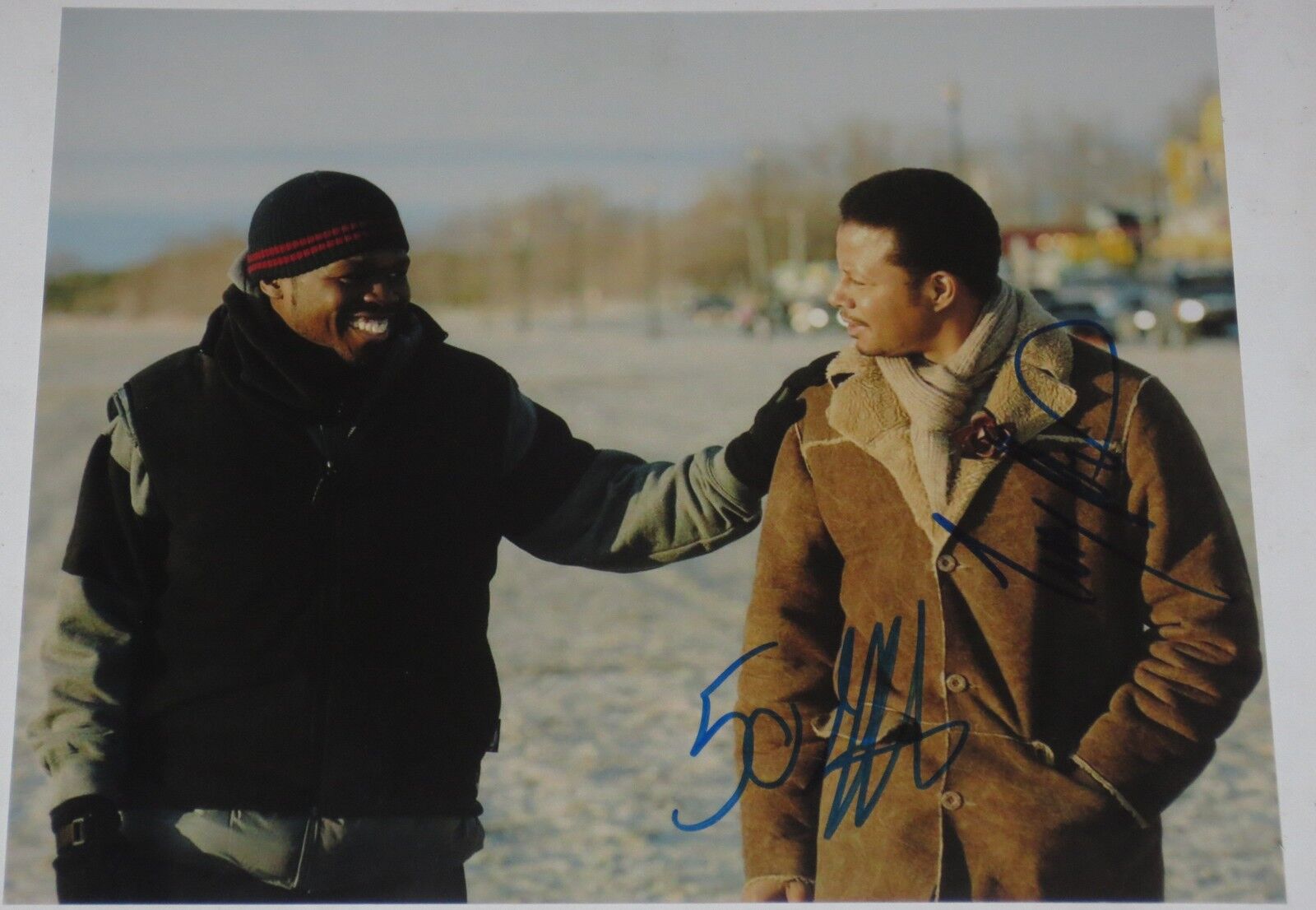 50 CENT CURTIS JACKSON TERRENCE HOWARD SIGNED 8X10 PHOTO GET RICH OR DIE TRYIN 