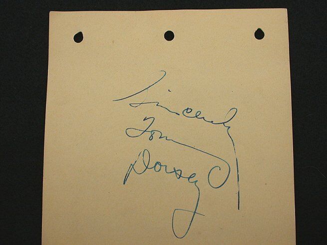 Tommy Dorsey & Freddy Martin Autograph Original RARE