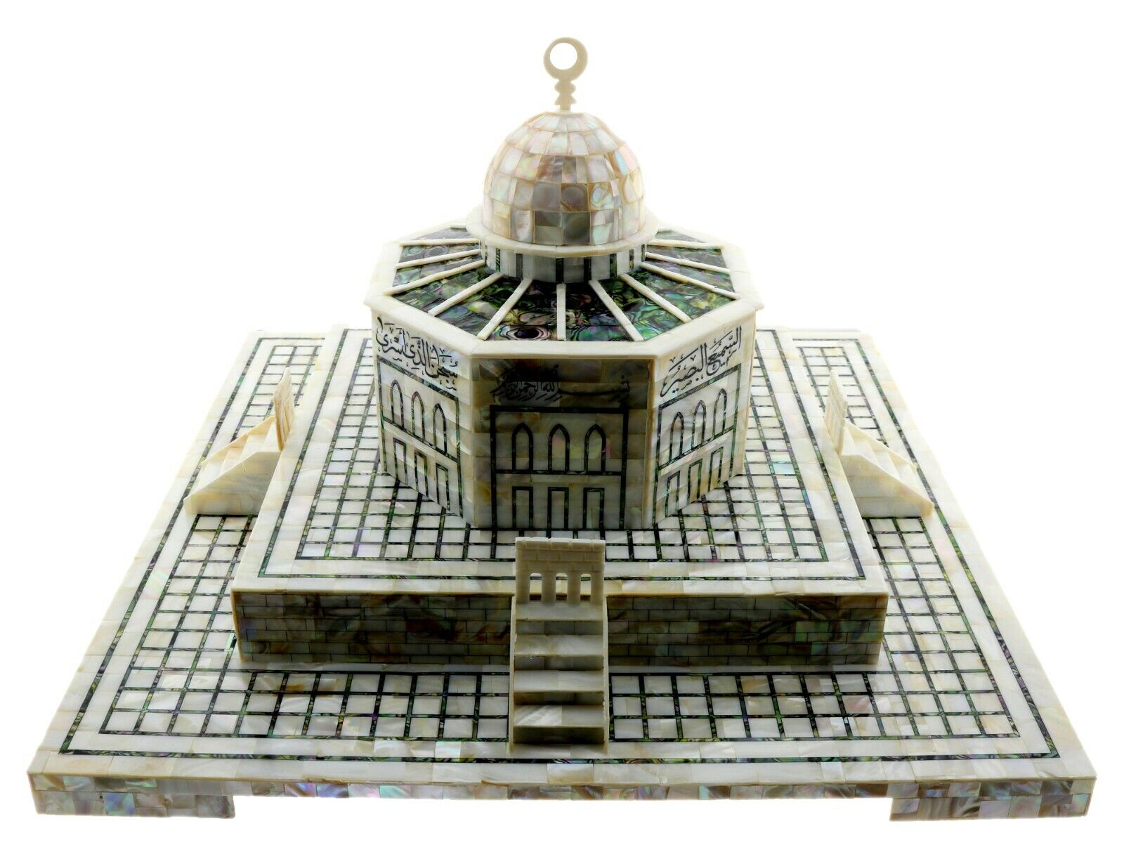 Dome of the Rock Jerusalem Mother Pearl 3D model Hand made Stereoscopic statue