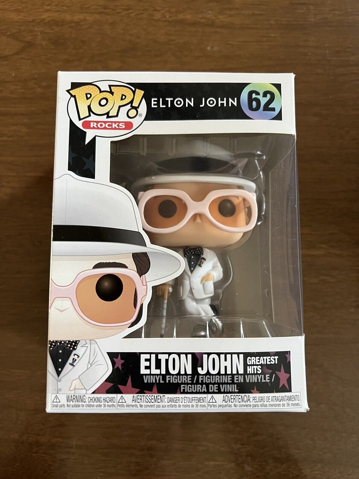 Funko Pop 25320 Vinyl Rocks Elton John Figure #62 New With Box Never Opened