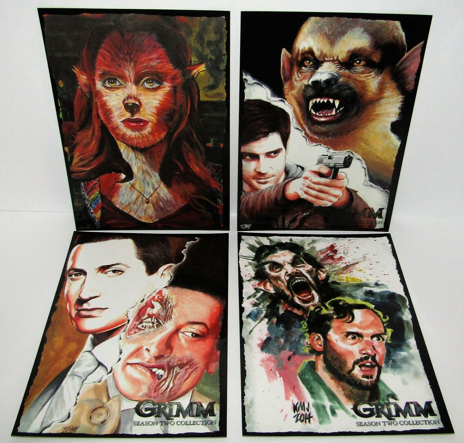 GRIMM SEASON 2 5X7 PROMO CARD MATCHING NUMBERED SET OF 4 ONLY 50 MADE #21 OF 50