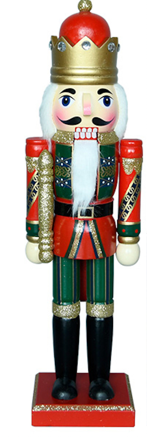 15 inches Christmas Nutcracker Decoration Soldier in Red and Green Outfit