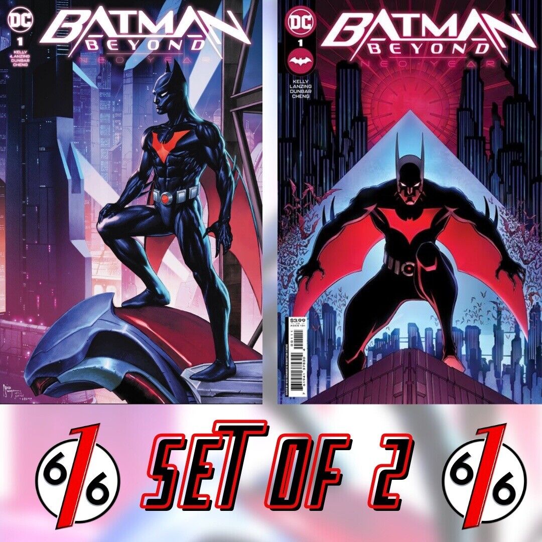🔥🦇 BATMAN BEYOND NEO-YEAR #1 SET SUAYAN Variant & Main Cover Batman #608 Lee