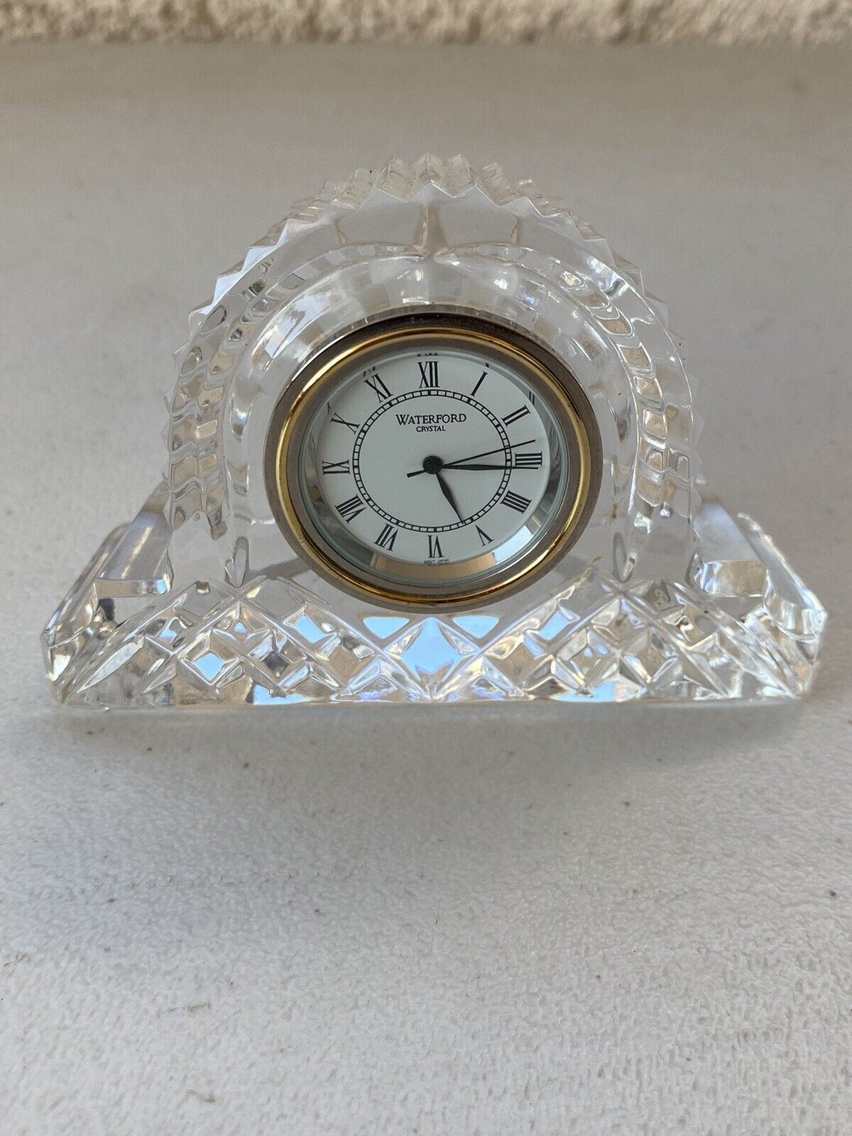 Waterford Crystal Desk clock Lismore Series Vintage