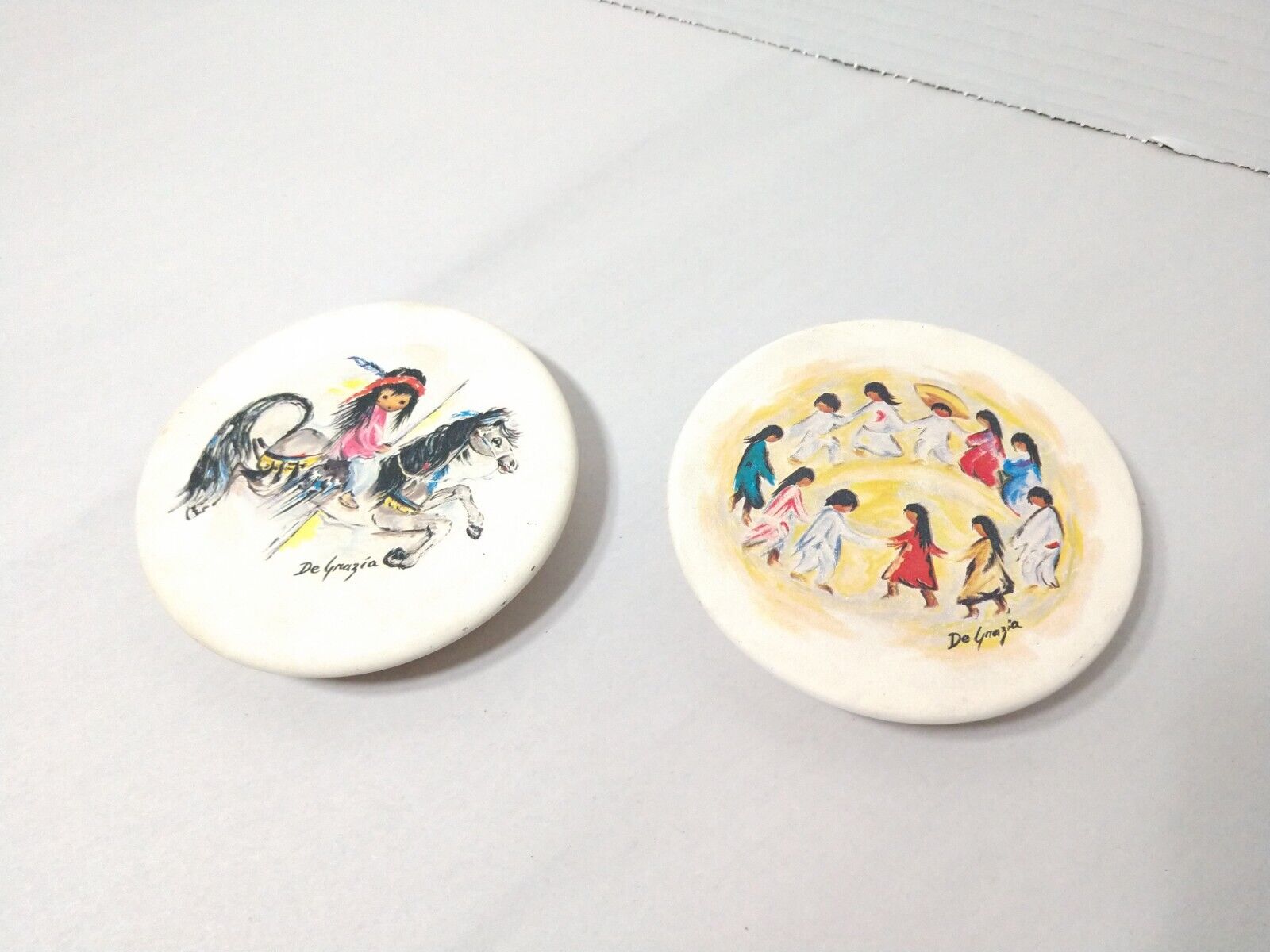 Ted Degrazia Art Sandstone Coasters Set of Two