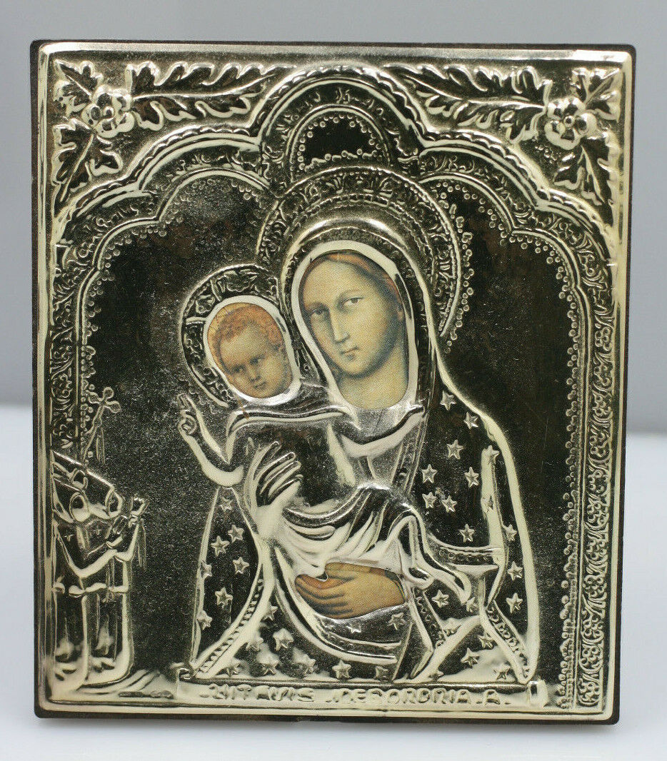  Italian Sterling Silver classic Madonna with child LIVI GIANCARLO 925 Jesus
