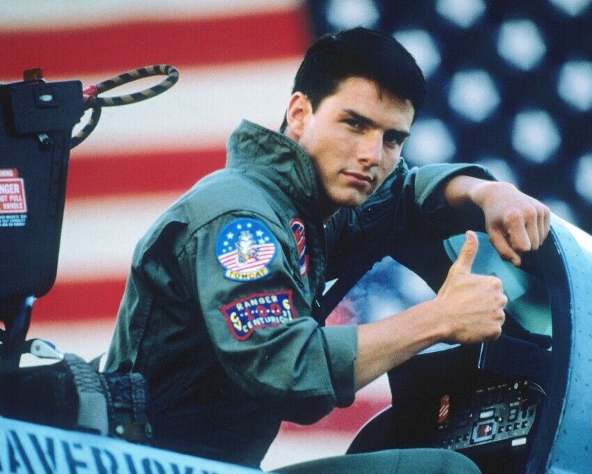Top Gun Tom Cruise thumbs up sign in cockpit fighter jet 24x36 Poster