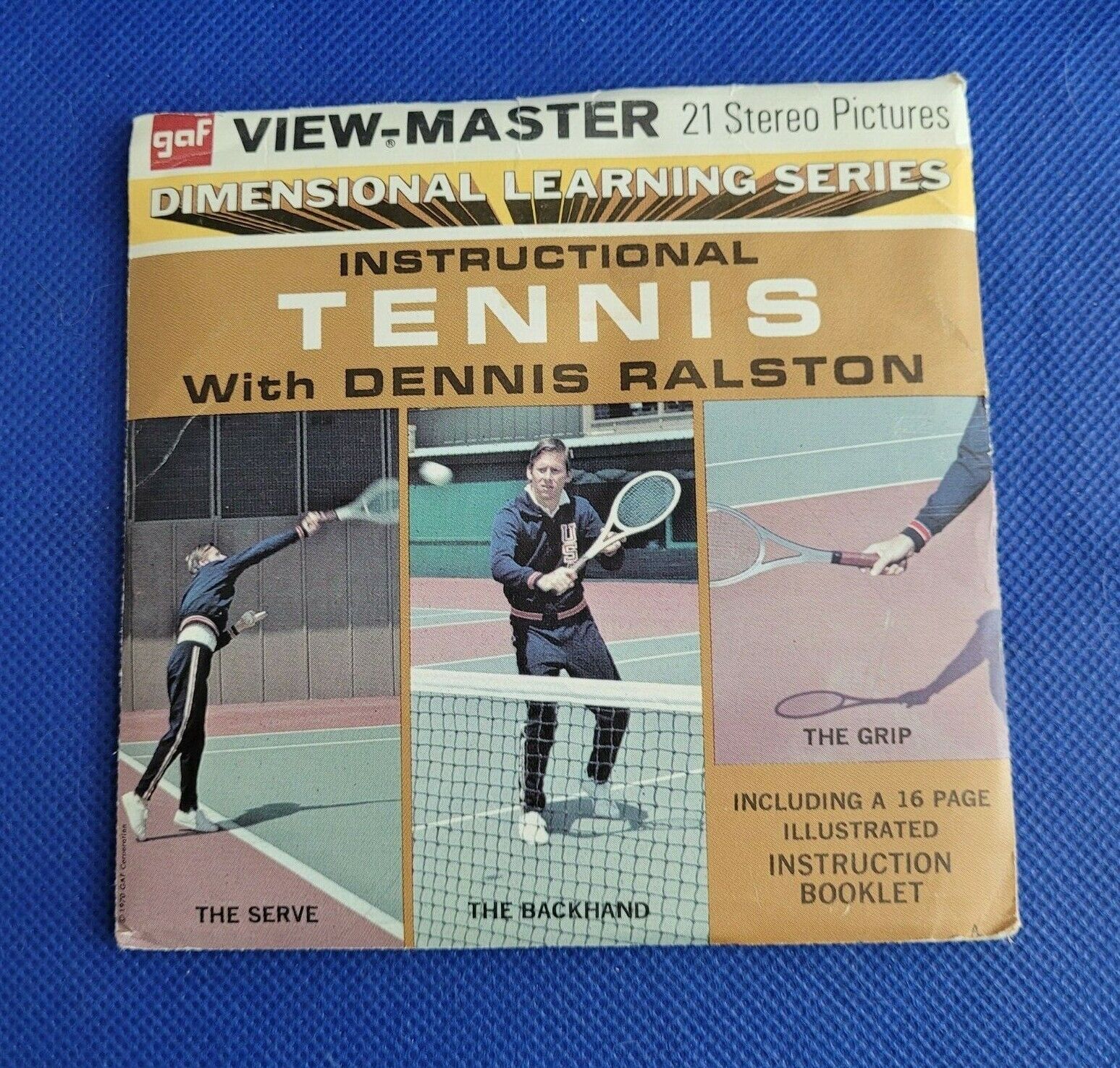 Gaf B954 Instructional Tennis Dennis Ralston Sports view-master 3 Reels Packet