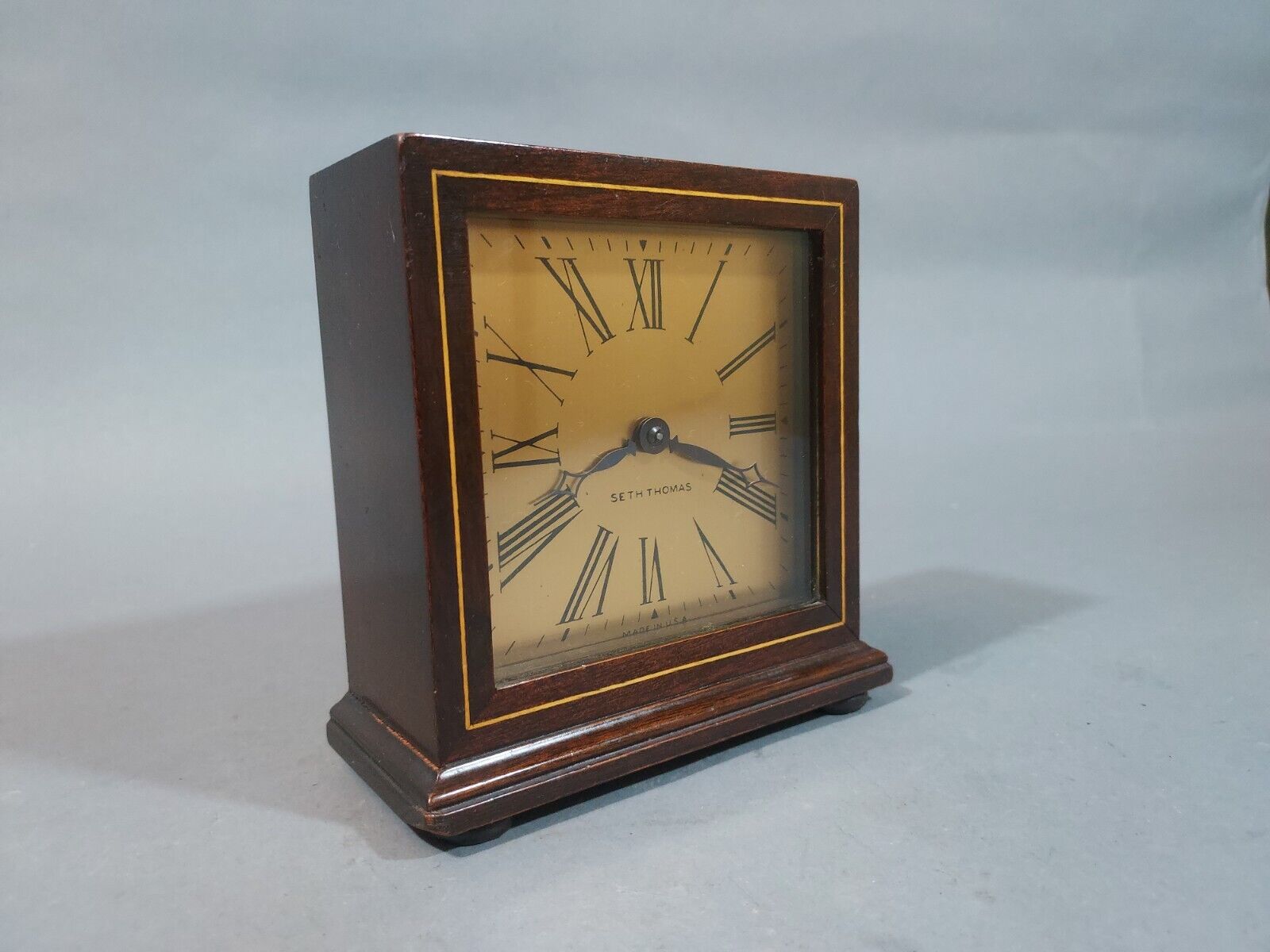 Art Deco Mahogany Seth Thomas Desk Clock