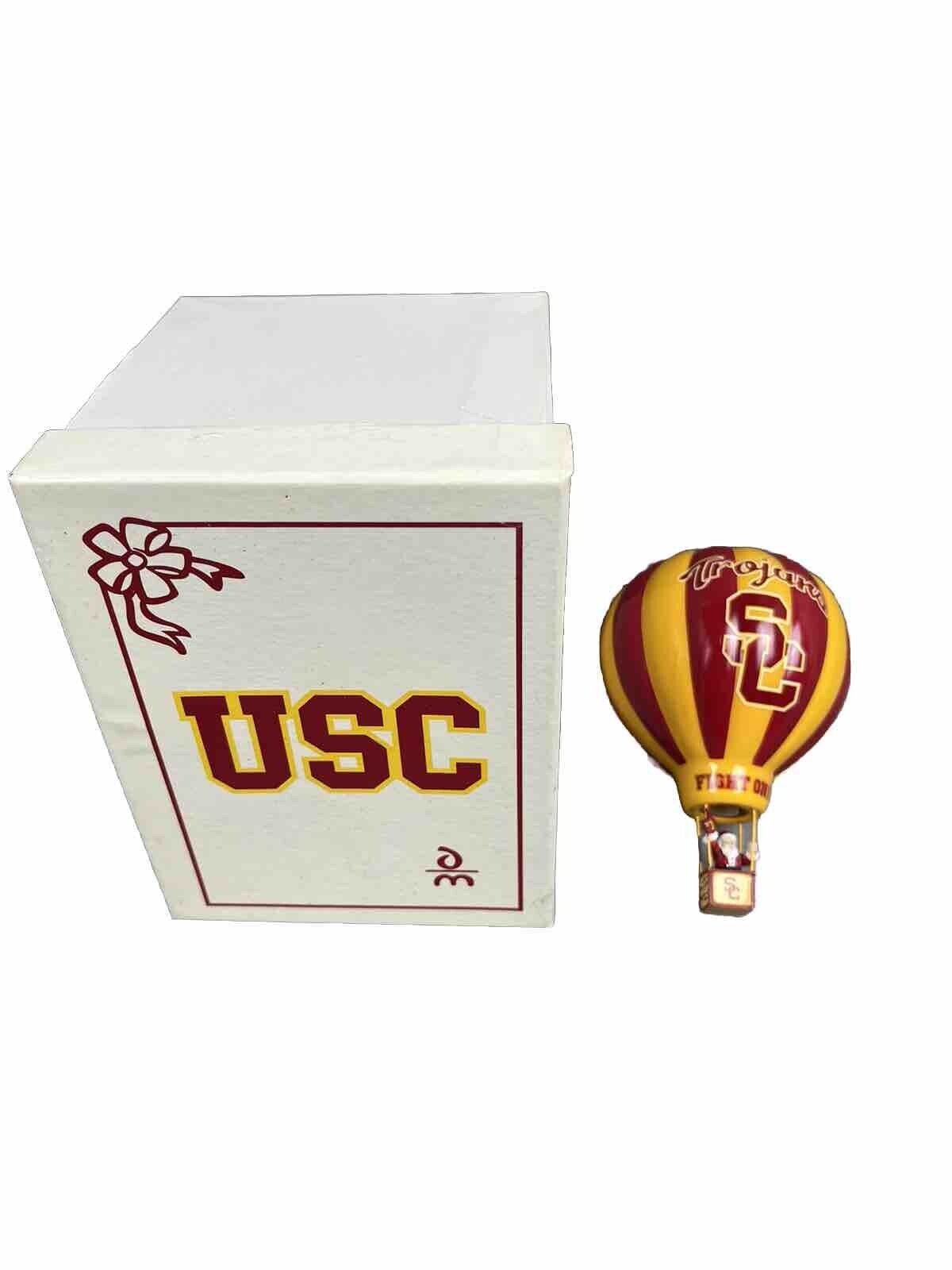 USC Trojans Ornament Hot Air Balloon Danbury Mint Christmas Ornament 2004 W/ Box