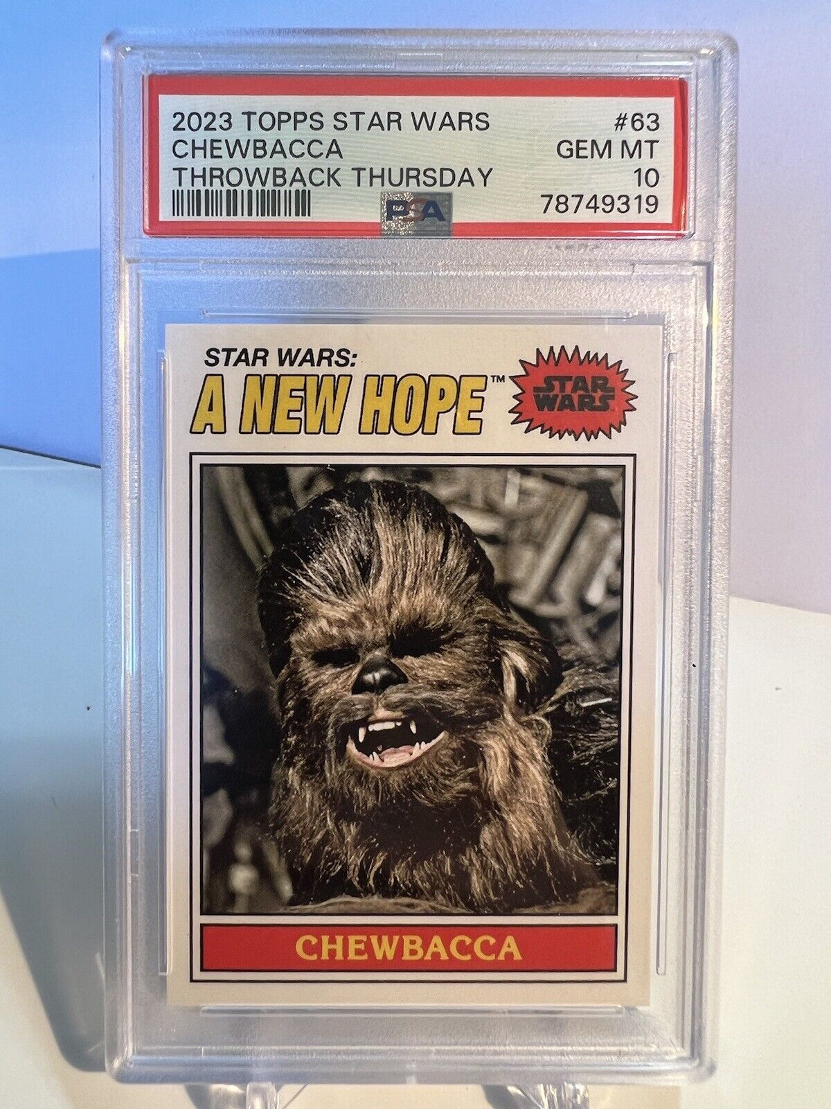 Chewbacca 2023 Topps Throwback Thursday Star Wars #63 PSA 10 GEM MT