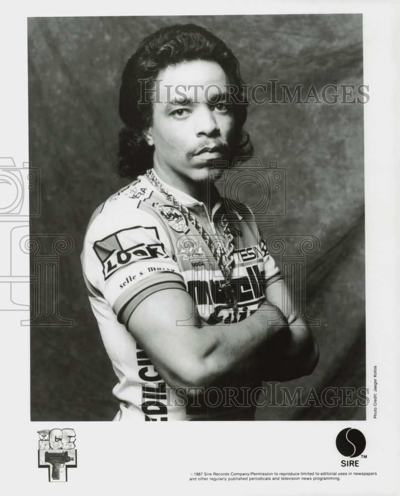 1987 Press Photo Rapper Ice-T - ttp22724