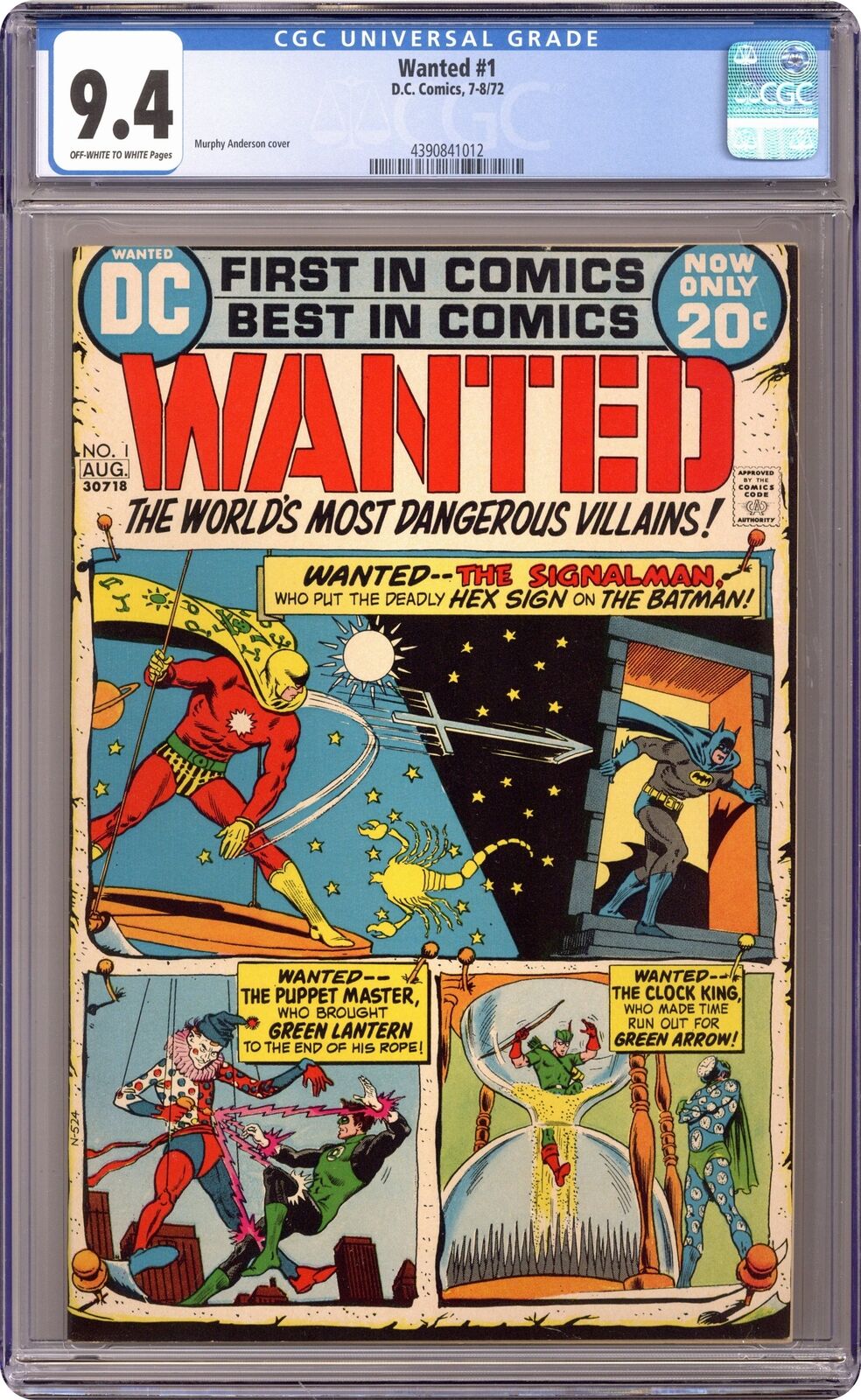 Wanted the World's Most Dangerous Villains #1 CGC 9.4 1972 4390841012
