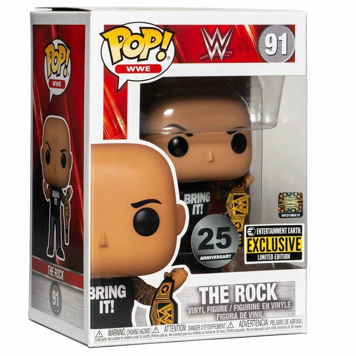 Exclusive WWE The Rock w/ Championship Belt Bring It Funko Pop
