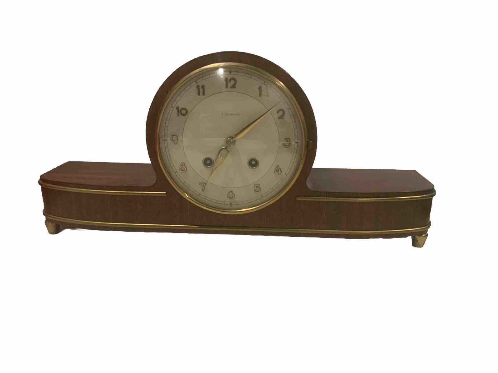 Vintage German Junghans Art Deco Chiming Mantle Clock W/ Running Movement