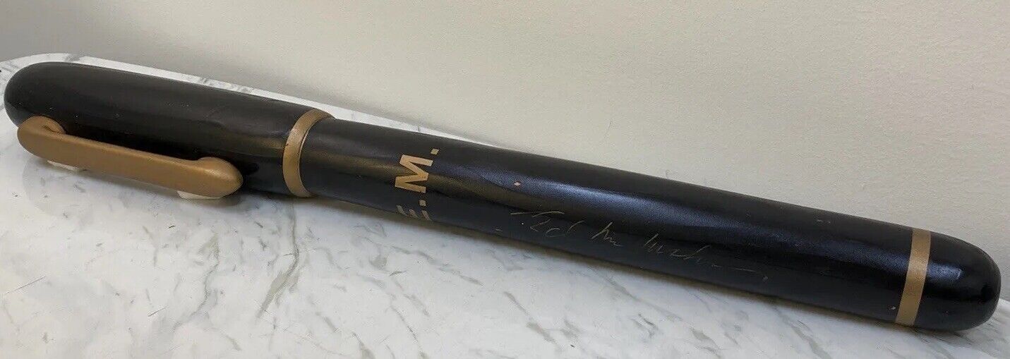 Artist Made Montblanc Oversized Model Pen, Signed By Ed McMahon 34”