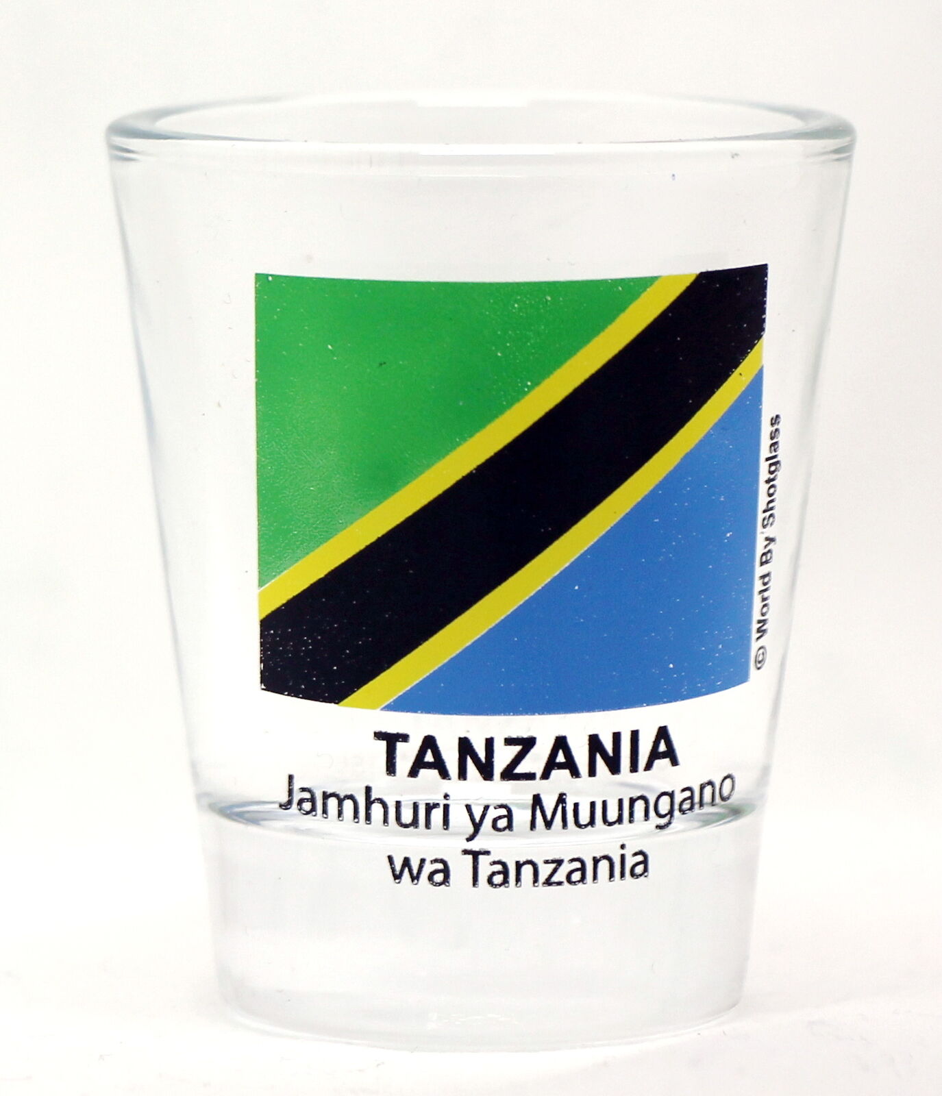 TANZANIA FLAG SHOT GLASS SHOTGLASS