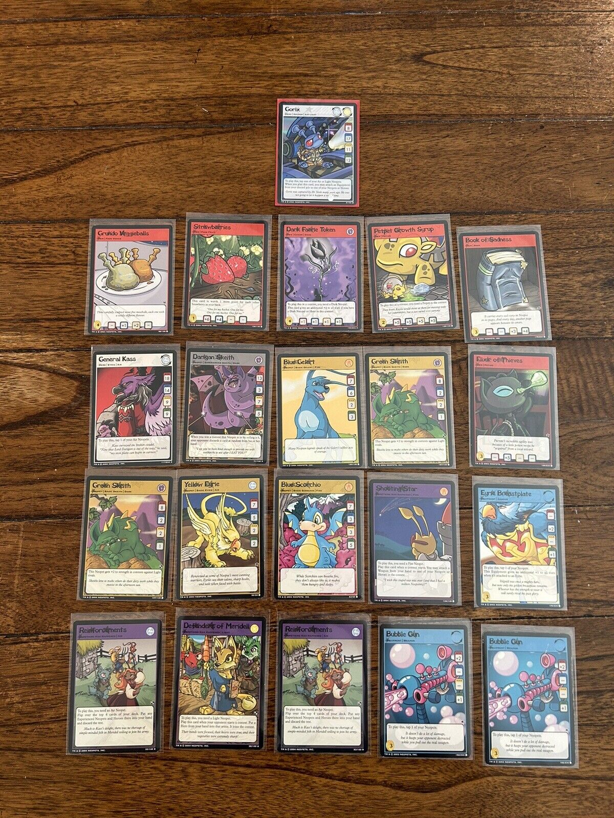 Neopets Trading Card Game Lot Of Cards. General Kass, Skieth, Holo Gorix. 