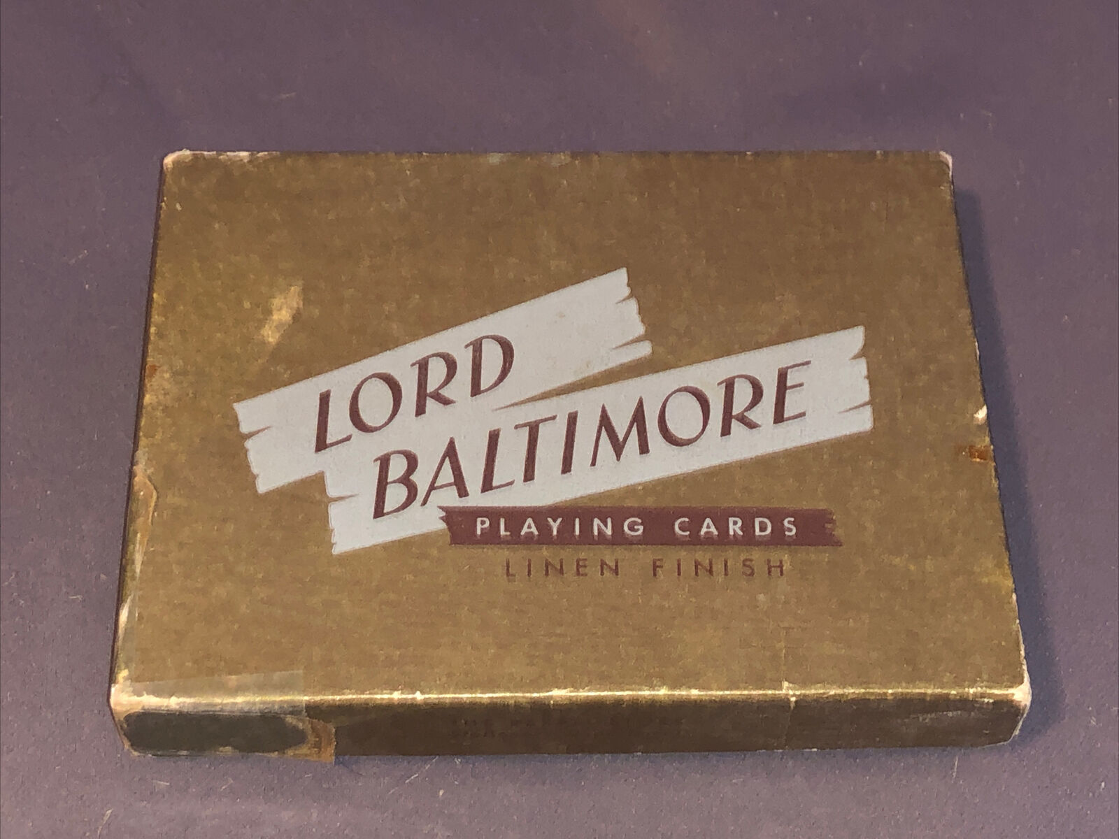 Vintage Lord Baltimore Vintage Playing Cards Linen Finish Complete Set Collector