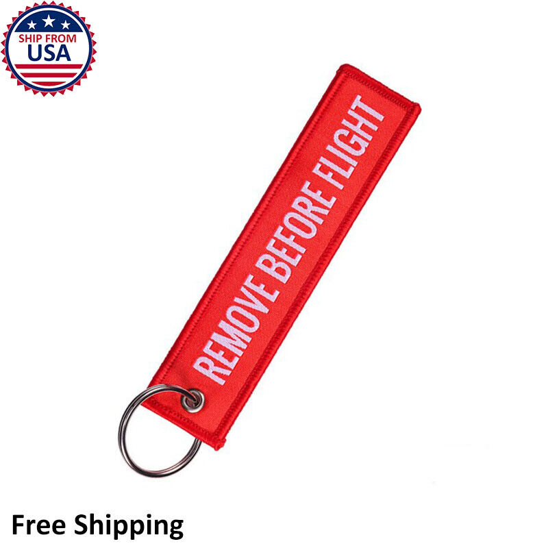 Remove Before Flight Pilot Aircraft Keychain Tag Travel Luggage Bag Tag