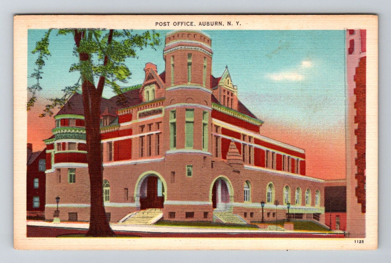 Auburn NY-New York, Post Office Vintage Souvenir Postcard