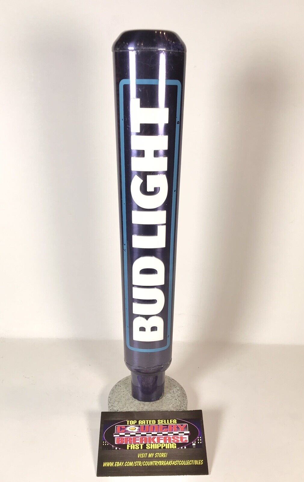Bud Light Aluminum Logo Beer Tap Handle 12” Tall - Used